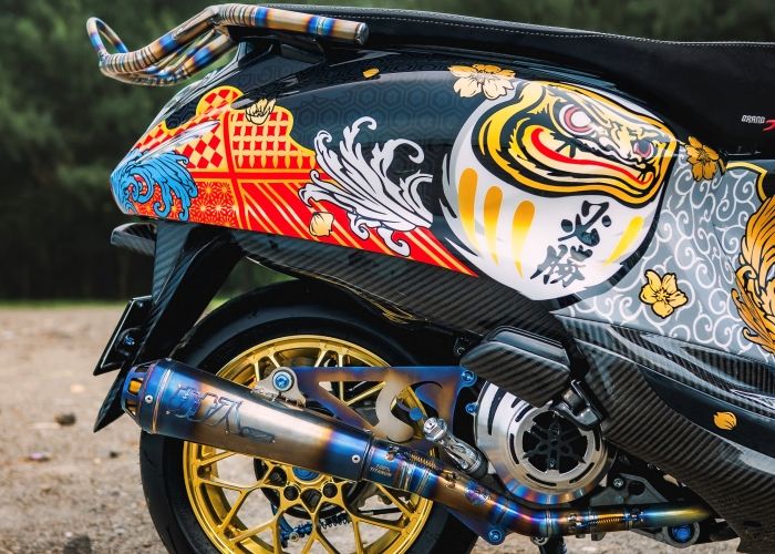 Nih Jadinya saat Grand Filano Hybrid Dimodif Sporty ala Helm Jepang