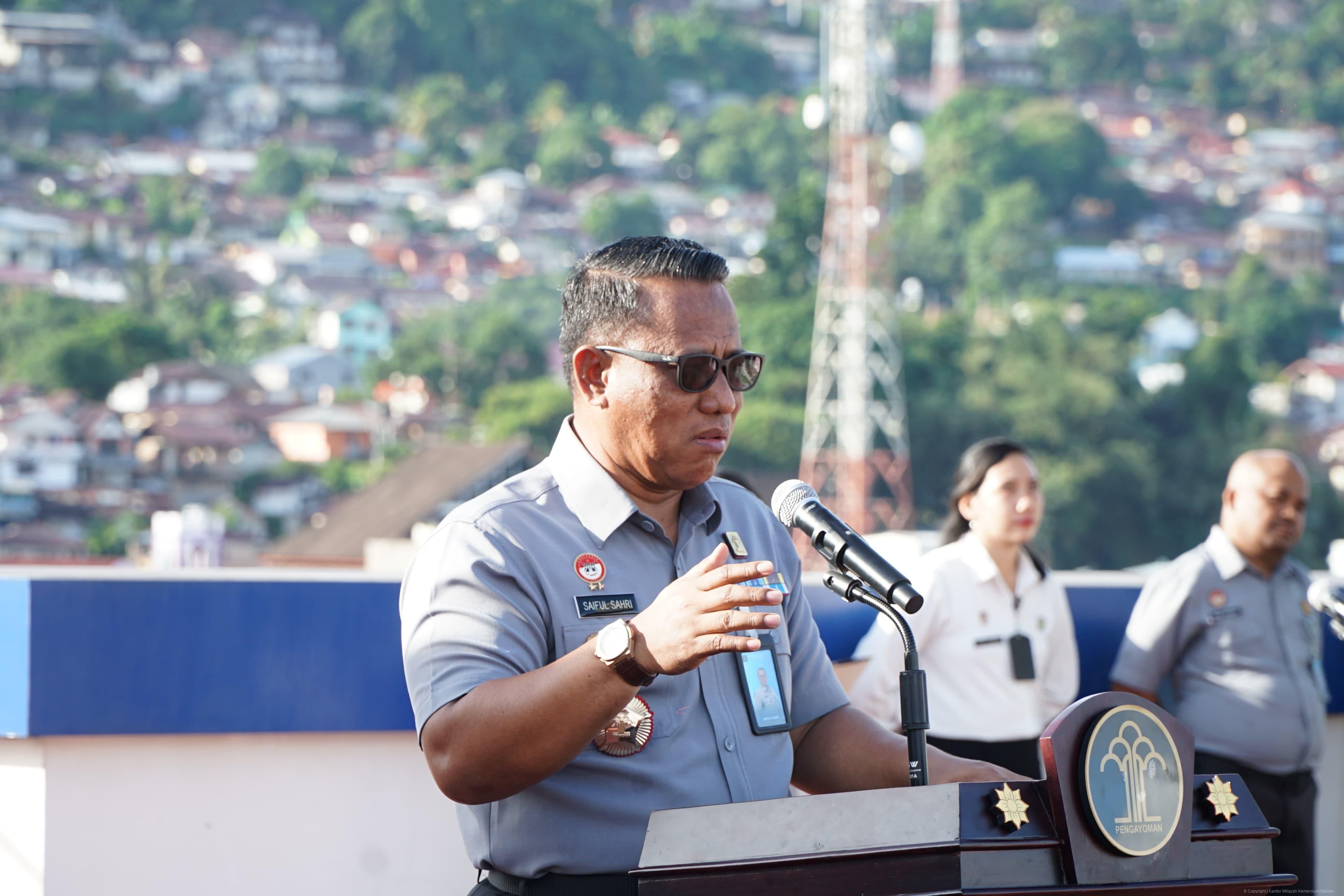 Apel Pagi Kanwil Kemenkum Maluku Dorong Disiplin ASN dan Perkuat Reformasi Birokrasi
