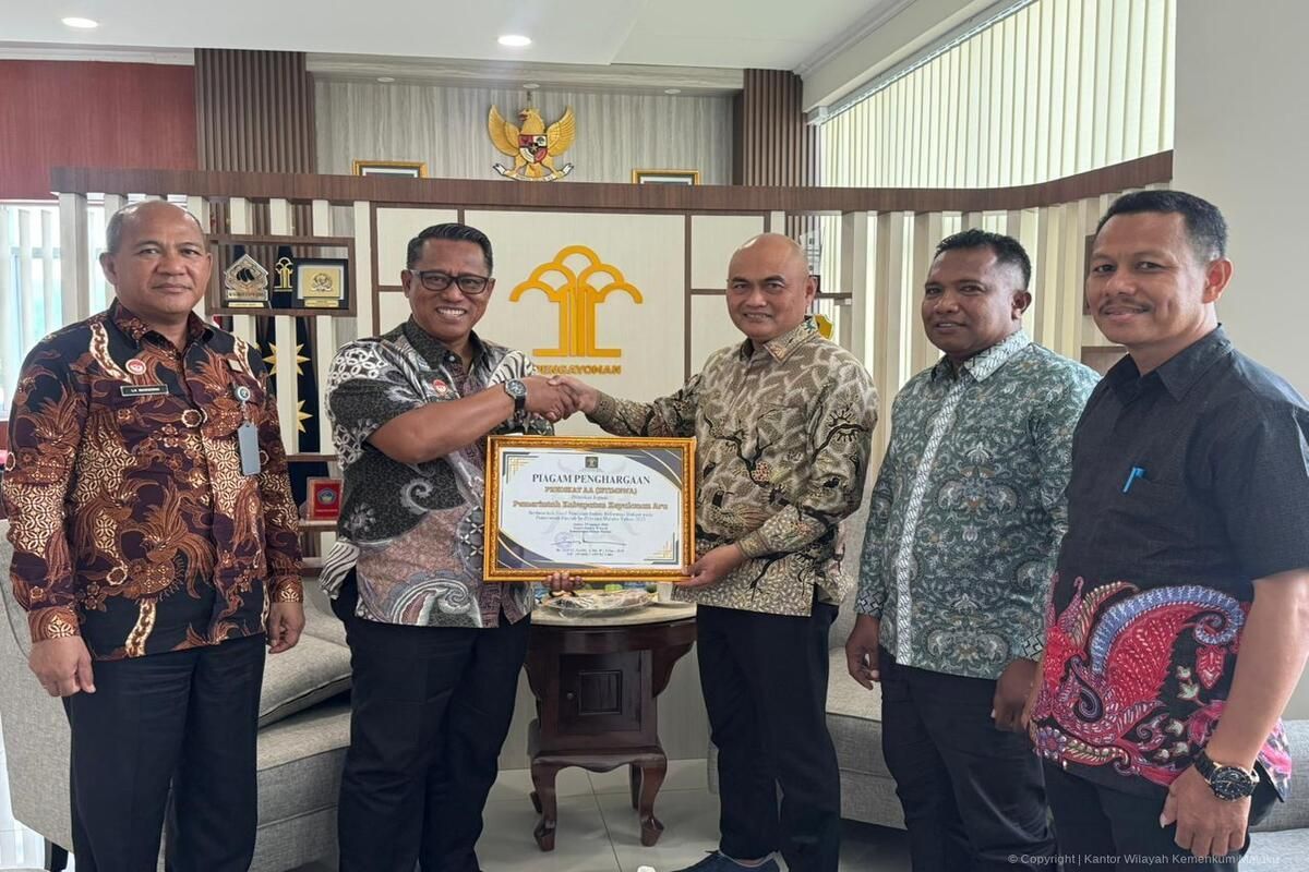 Kemenkum Maluku Apresiasi Kepulauan Aru, Raih Predikat Tertinggi Reformasi Hukum 2025