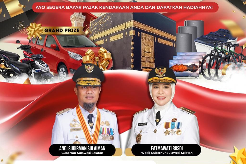 Gebyar Akselerasi Pendapatan 2026: Bayar Pajak Kendaraan di Sulsel Berhadiah Umrah hingga Mobil