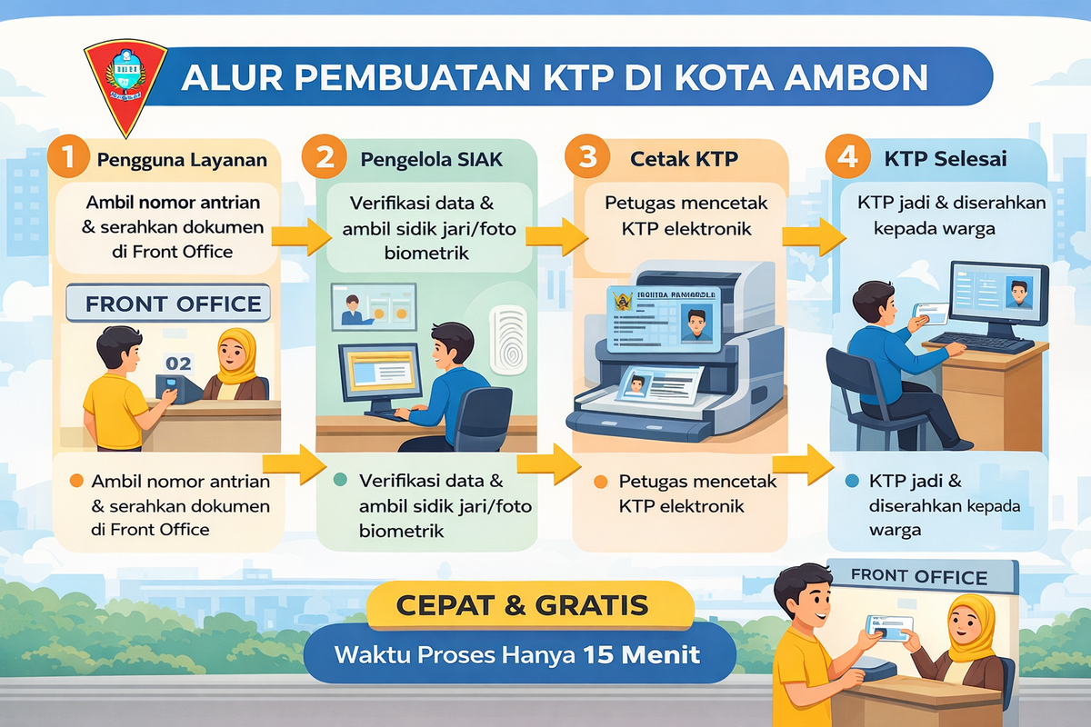 Cara Membuat KTP di Kota Ambon: Syarat, Prosedur, dan Biaya Terbaru