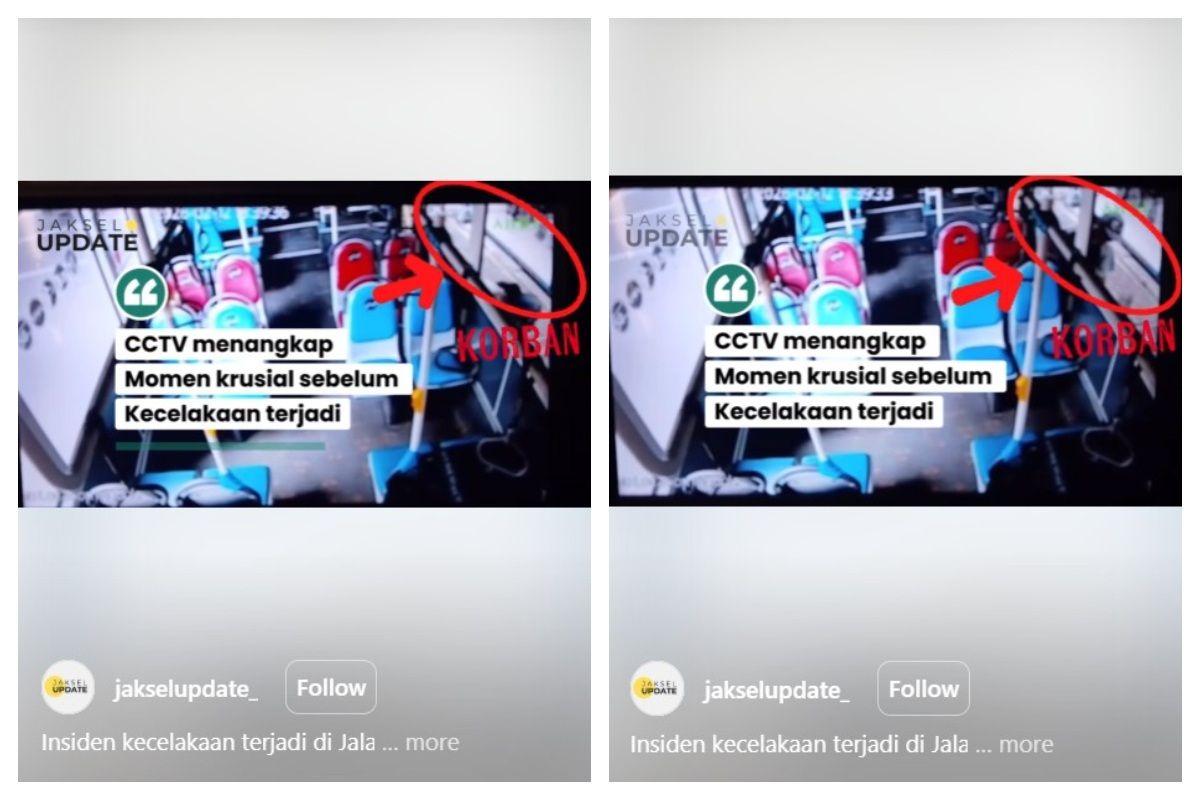 Tersebar CCTV Jelang Bus Lindas Pejalan Kaki di Jaksel, Korban Masuk Kolong Bus Sendiri?