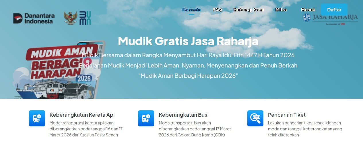 Cara Daftar Mudik Gratis Jasa Raharja 2026 ke Lampung: Cek Jadwal Keberangkatannya!