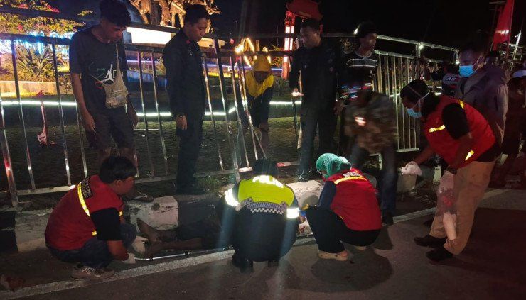 Kecelakaan Tunggal Bundaran Petrosea, Pengendara Diduga Dipengaruhi Alkohol