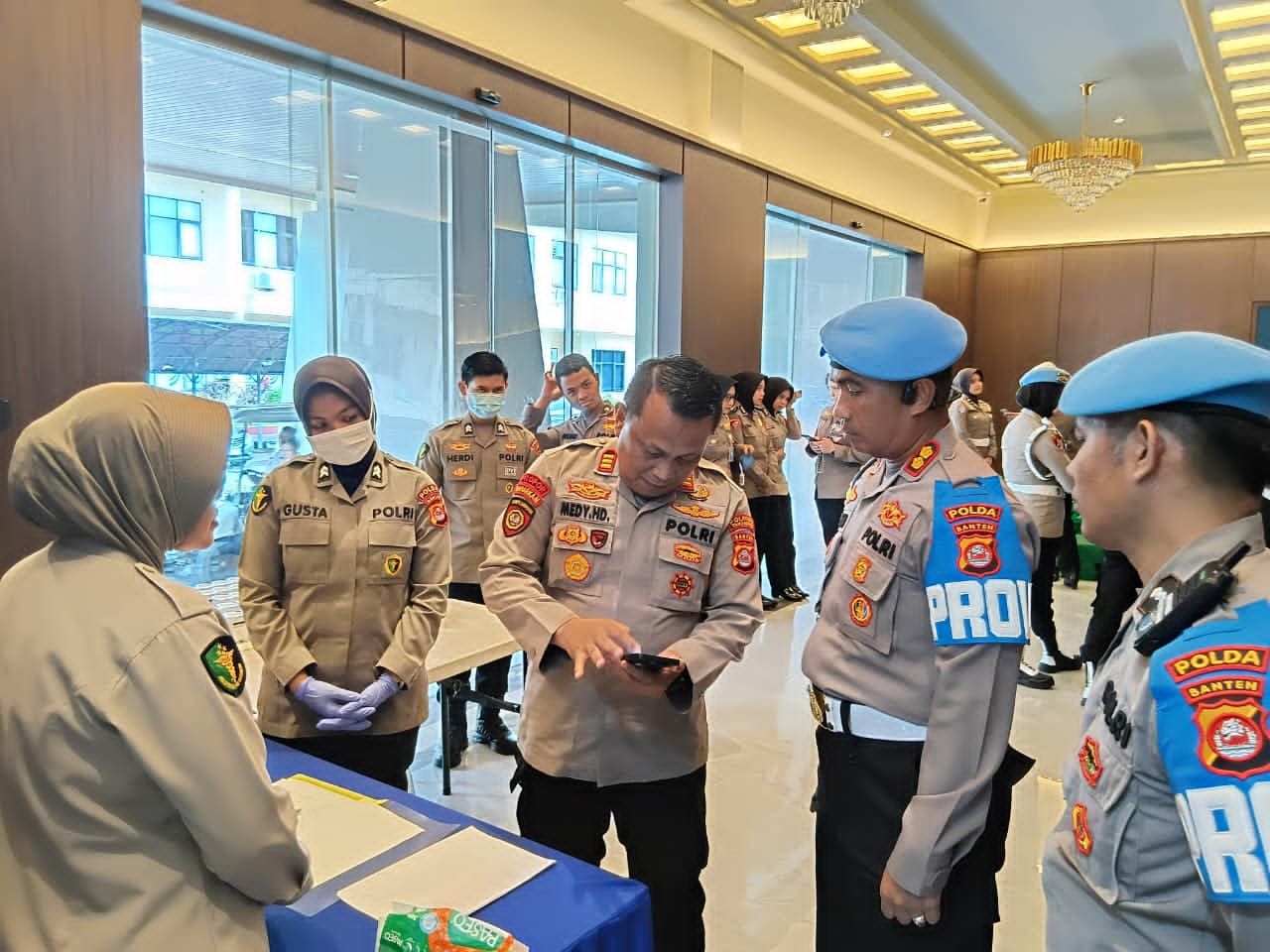 Propam Polda Banten Tes Urine 261 Peserta Rapim Polri TA 2026