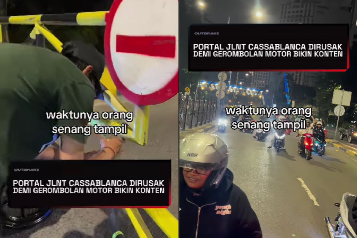 Viral Rombongan Pemotor Buka Paksa Palang JLNT Casablanca, 11 Orang Diamankan Polisi