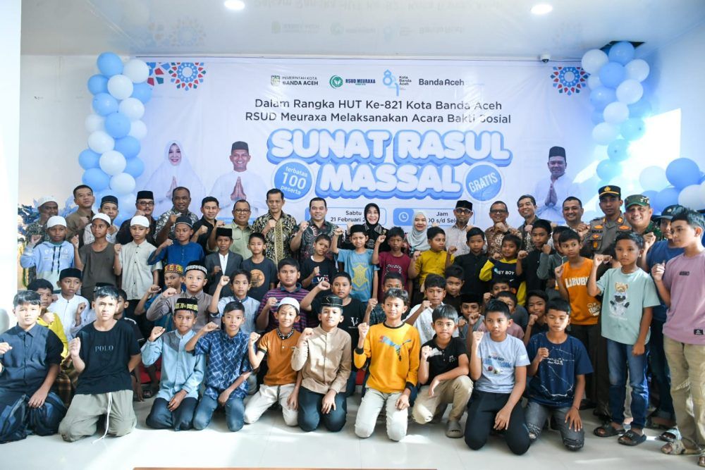 HUT ke-821 Banda Aceh, RSUD Meuraxa Gelar Sunatan Massal Gratis untuk 100 Anak