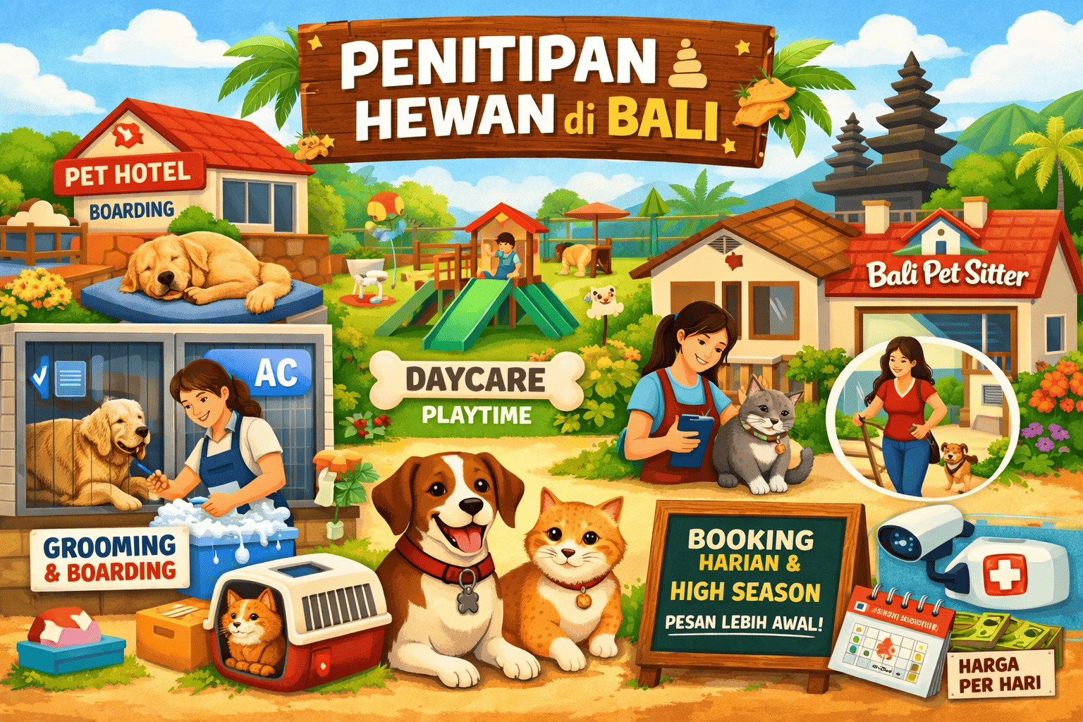 Butuh Pet Boarding di Bali? Ini Daftar Lokasi, Layanan, serta Tips Memilih Penitipan Hewan yang Aman