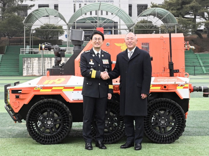 Hyundai Donasi Robot Pemadam Tanpa Awak, Tahan Api 800 Dearajat Celcius