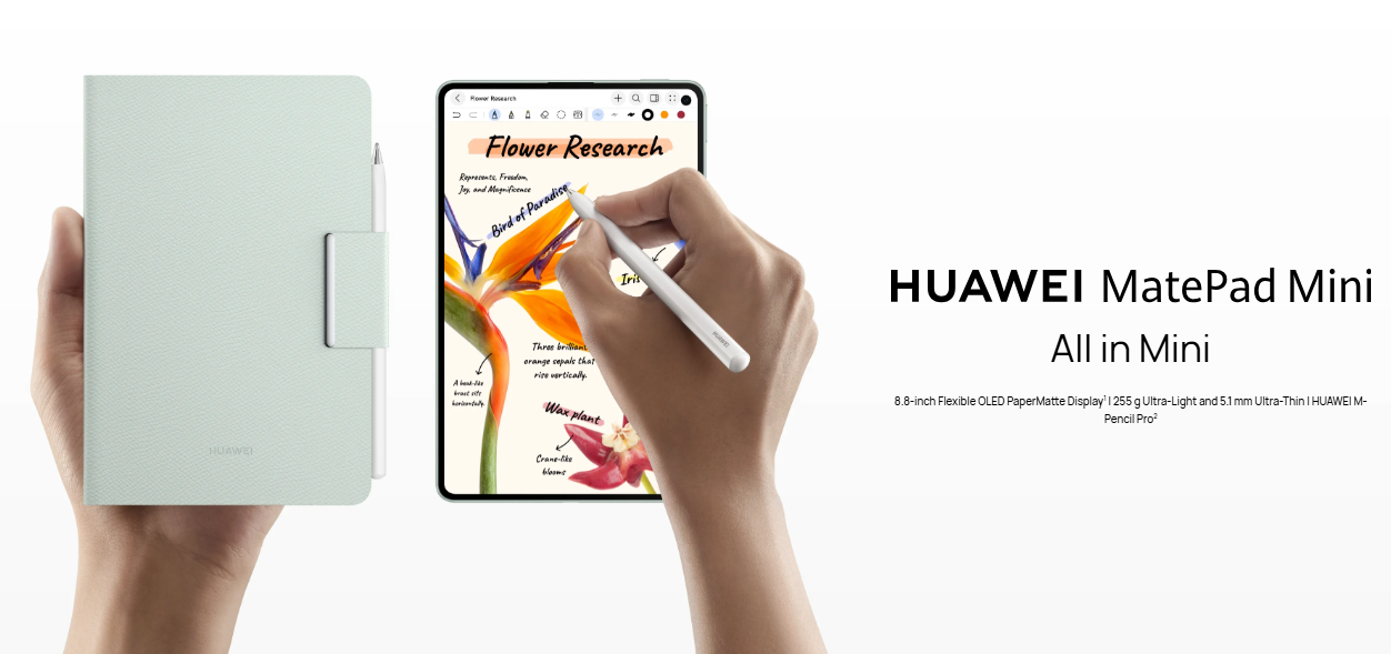 Spesifikasi HUAWEI MatePad Mini: Tablet OLED 255g dengan RAM 12GB