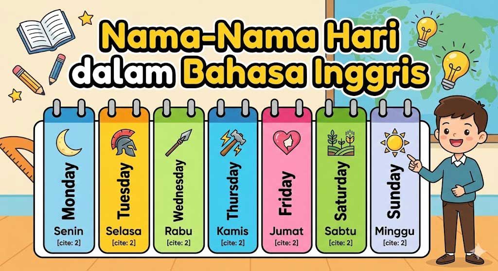 Nama-Nama Hari dalam Bahasa Inggris Lengkap dengan Artinya