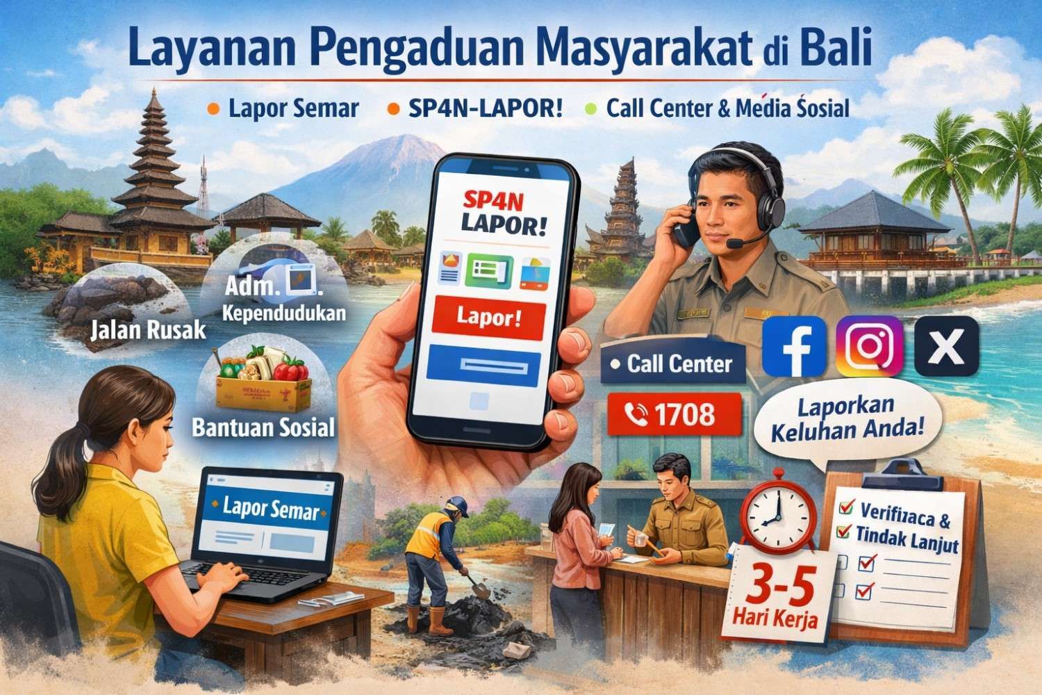 Cara Melapor Keluhan Pelayanan Publik di Bali Agar Cepat Diproses, Ini Kanal Resmi dan Alurnya