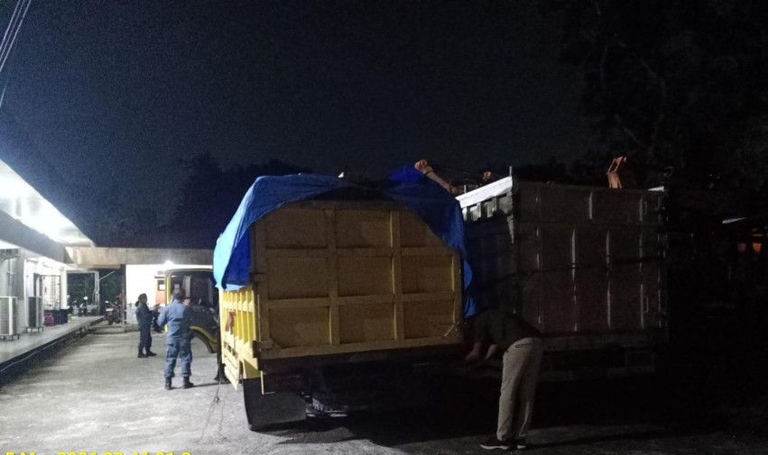 Dua Truk Pengangkut Kayu Ilegal Diamankan di SM Kerumutan Pelalawan, Dua Pelaku Ditangkap