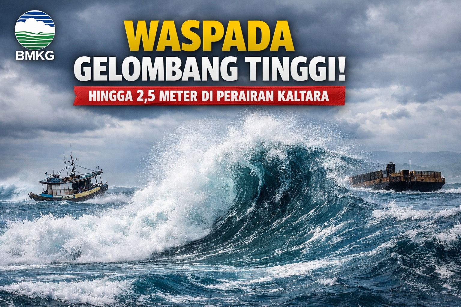 BMKG Tarakan Rilis Peringatan Dini Gelombang Laut hingga 2,5 Meter