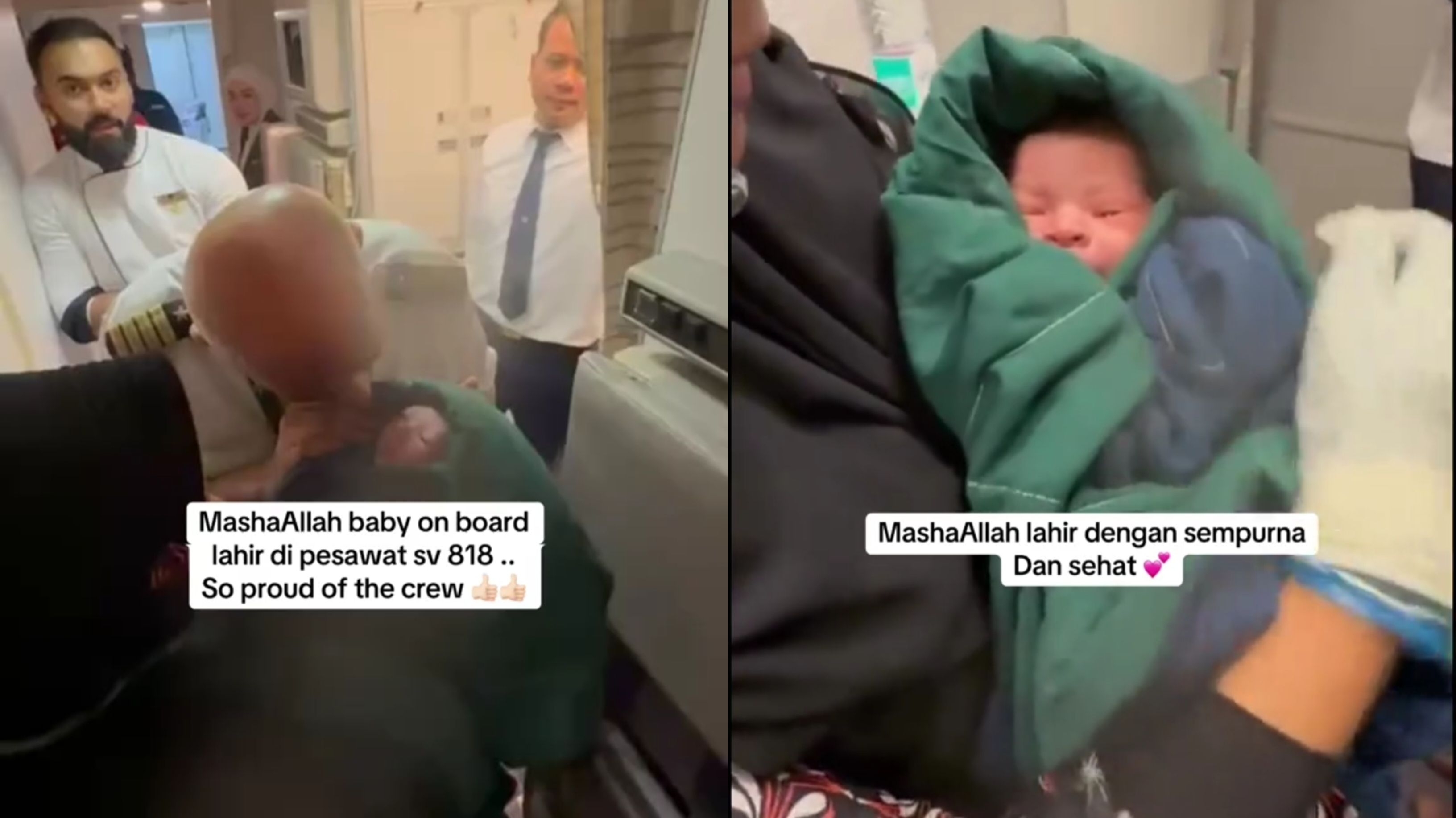 Bayi Lahir di Pesawat Maskapai Arab Saudi dan Diadzani oleh Pilot Jadi Sorotan Warganet