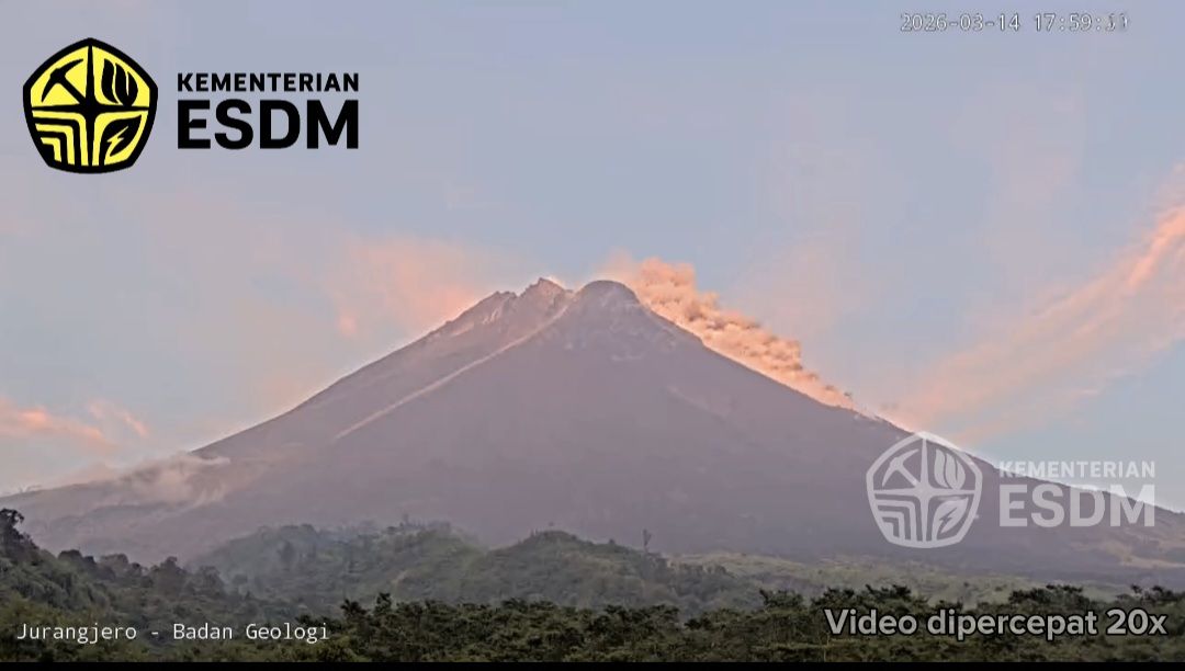 Awan Panas Guguran Gunung Merapi Meluncur 1,5 Km Hari Ini ke Arah Selatan
