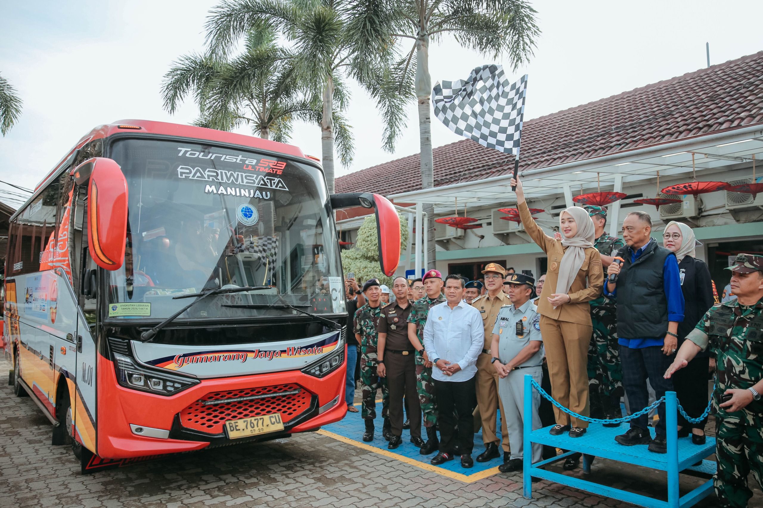 Wagub Jihan Lepas 1.886 Pemudik Program Mudik Gratis Lampung, Gunakan Kereta dan Bus
