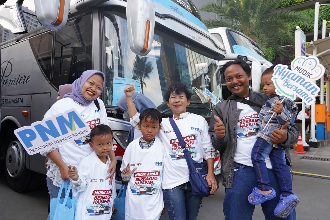 Mudik Nyaman Bersama BUMN, PNM Fasilitasi Ratusan Peserta Mudik Tanpa Cemas Ongkos