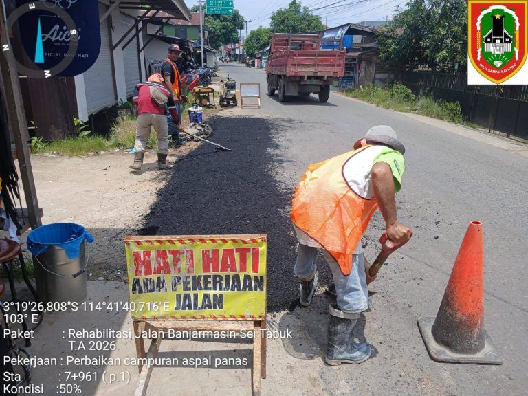PUPR Kalsel Targetkan Jalan Provinsi Bebas Lubang H-3 Lebaran 2026