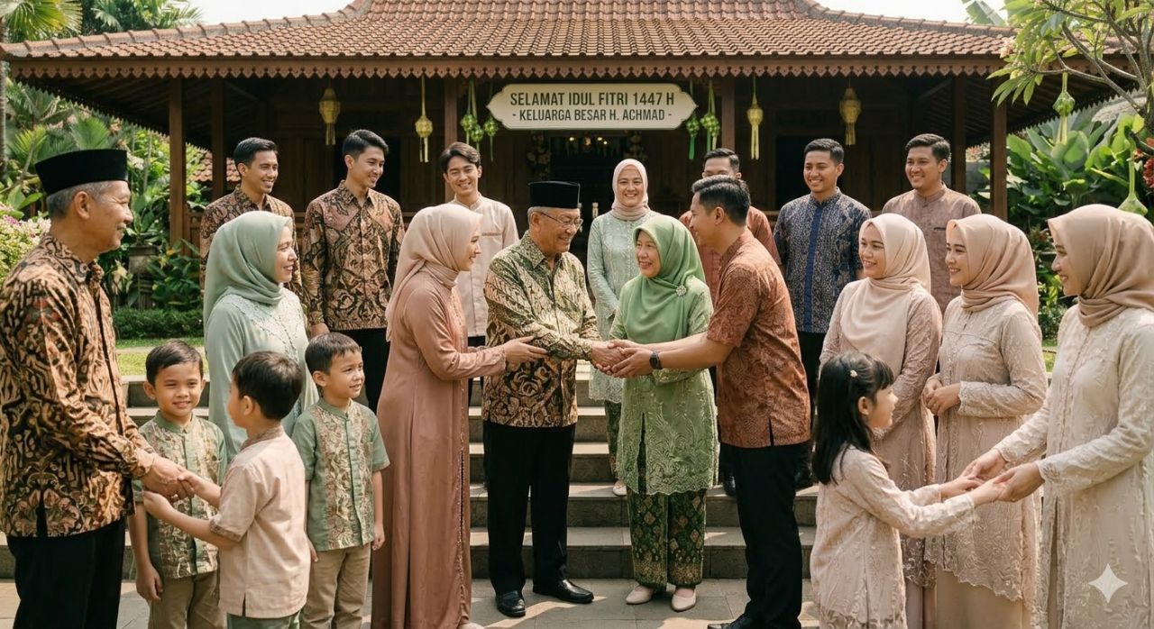 10 Ide Foto Keluarga Lebaran untuk Keluarga Besar yang Seru dan Berkesan