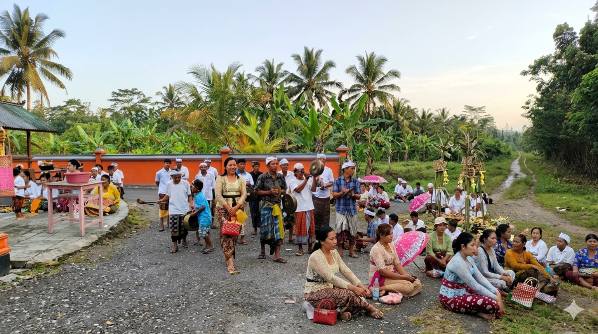 Umat Hindu SP 1 Karlutu Gelar Tawur Kesanga Jelang Hari Suci Nyepi
