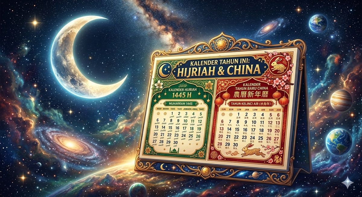 Sama-sama Berpatokan dengan Bulan, Kenapa Kalender Hijriah dan Kalender China Gak Pernah Sama?