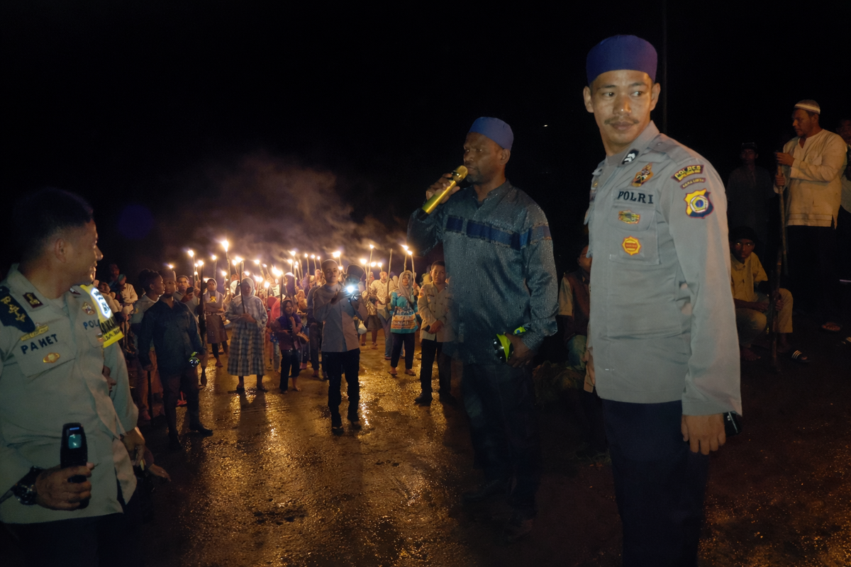 Tiga Desa Bersatu, Pawai Takbiran Akbar Semarakkan Malam Lebaran di Aru Utara