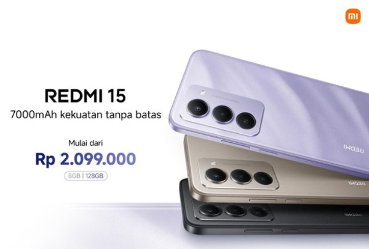 Spesifikasi Redmi 15 dengan Baterai 7.000 mAh dan RAM hingga 16GB, Cuma Rp2 Jutaan!