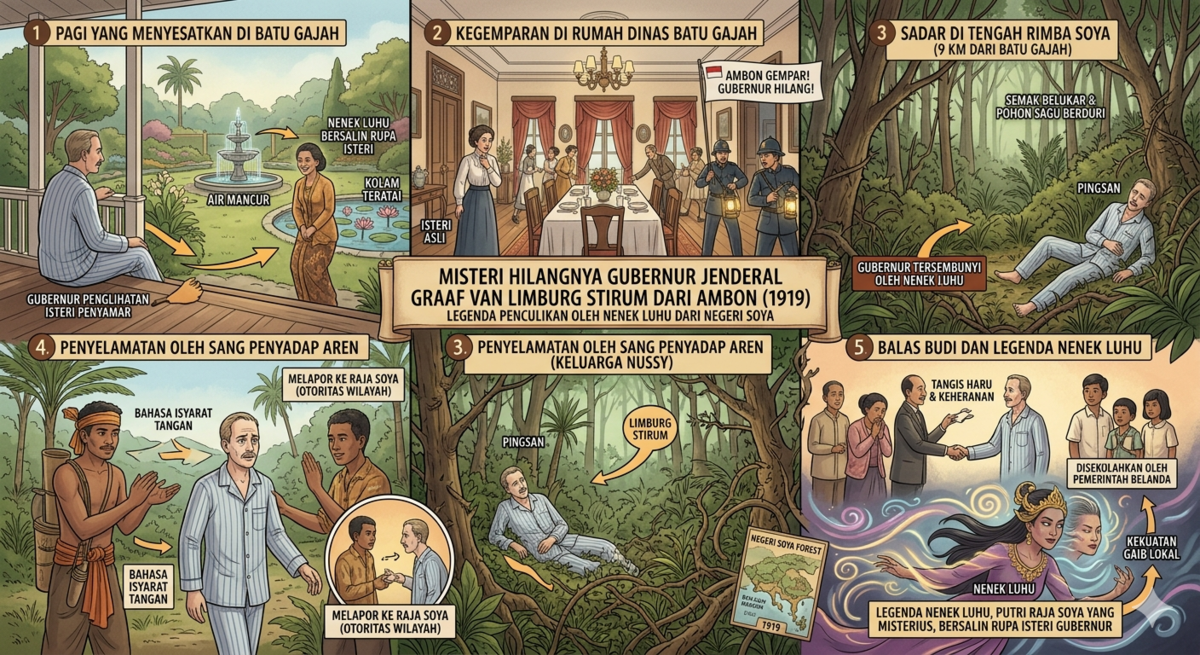 Diculik Nenek Luhu: Misteri Hilangnya Gubernur Jenderal Limburg Stirum di Hutan Soya