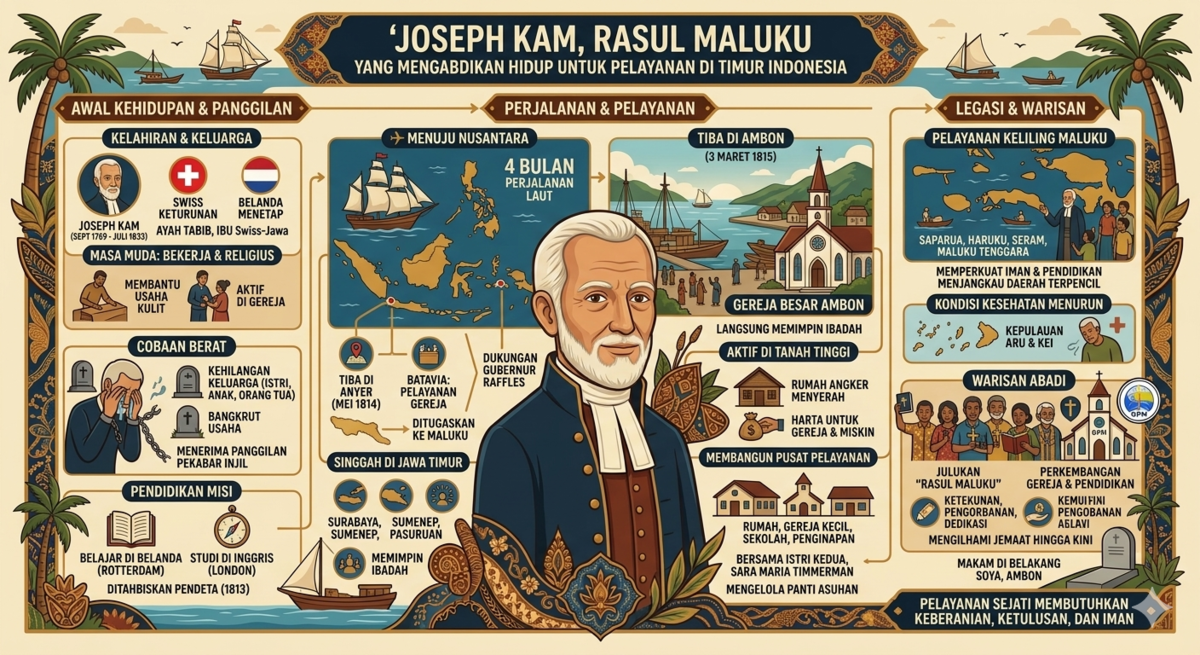 Joseph Kam, Rasul Maluku yang Mengabdikan Hidup untuk Pelayanan di Timur Indonesia