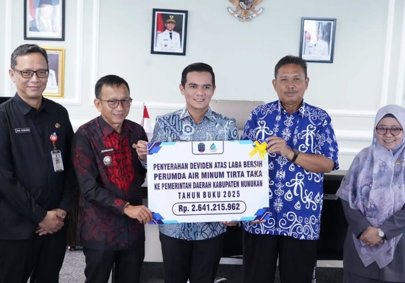 Dividen Tirta Taka Capai Rp2,64 Miliar, Bupati Nunukan: Bukti Kinerja dan Kontribusi Nyata untuk Daerah