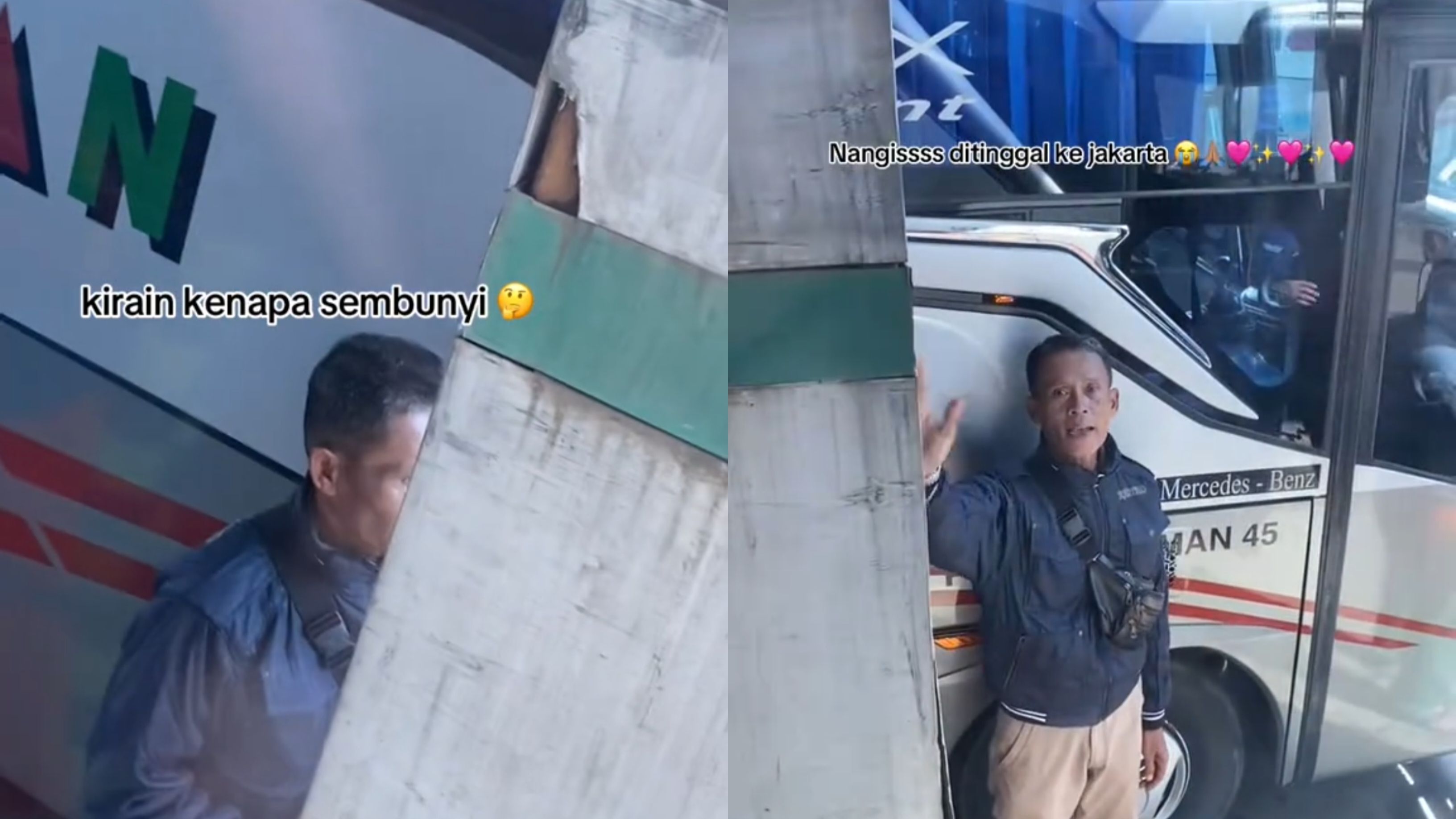 Haru, Antar Anak Kembali ke Rantau, Seorang Bapak Sembunyi di Balik Tembok untuk Usap Air Mata