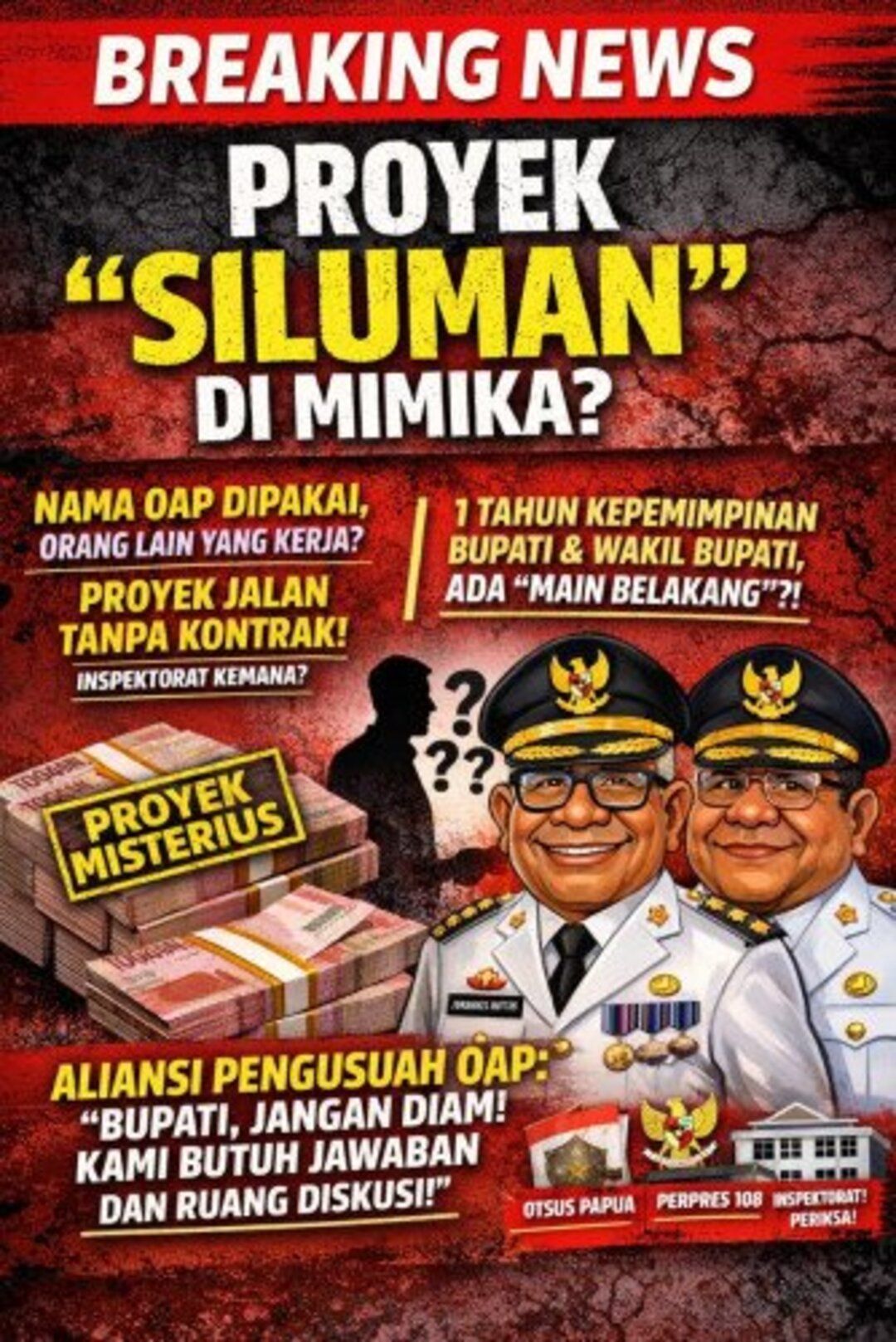 Sorotan Proyek RTH Mimika, Aliansi OAP Tantang Transparansi Pemkab