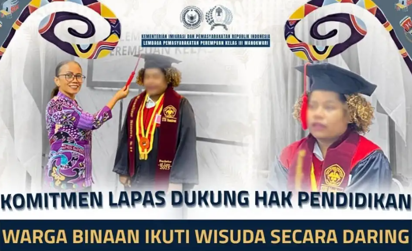 Wisuda Warga Binaan Lapas Perempuan Manokwari, Fasilitasi Kelulusan Daring Penuh Haru