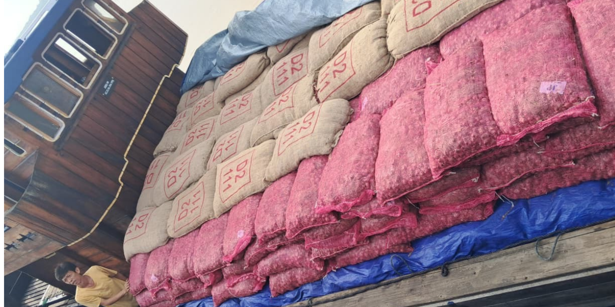 Deninteldam XIX TT Gagalkan Penyelundupan Puluhan Ton Bawang dan Cabai Ilegal di Inhil