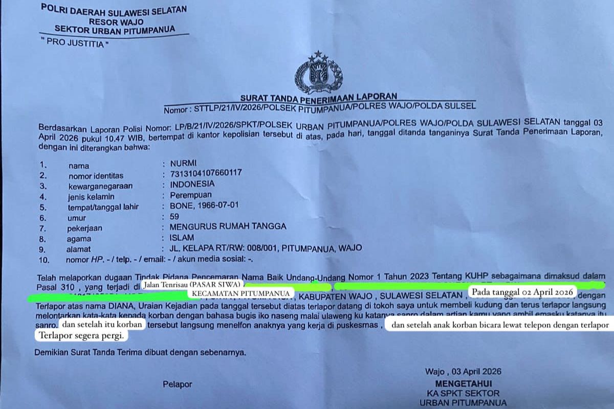 Oknum Guru SD di Luwu Dipolisikan Usai Tuduh Warga di Wajo Curi Emasnya Berdasarkan Petunjuk Dukun