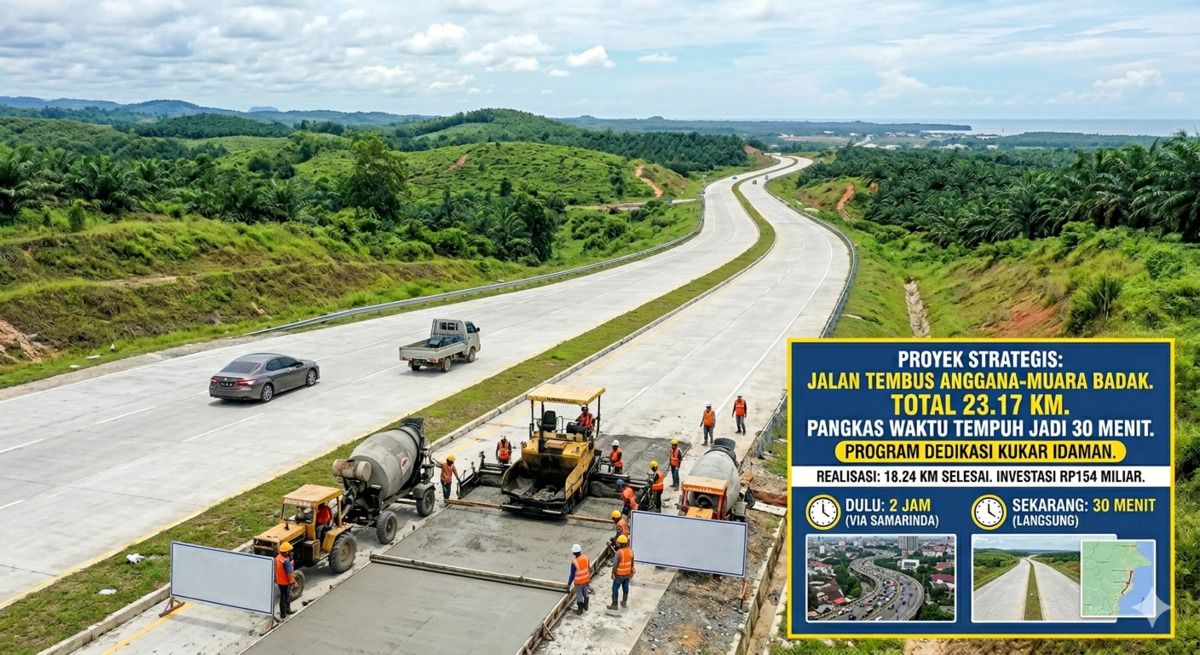 Akses Anggana-Muara Badak Kini Lebih Dekat, Pangkas Waktu Tempuh Jadi 30 Menit