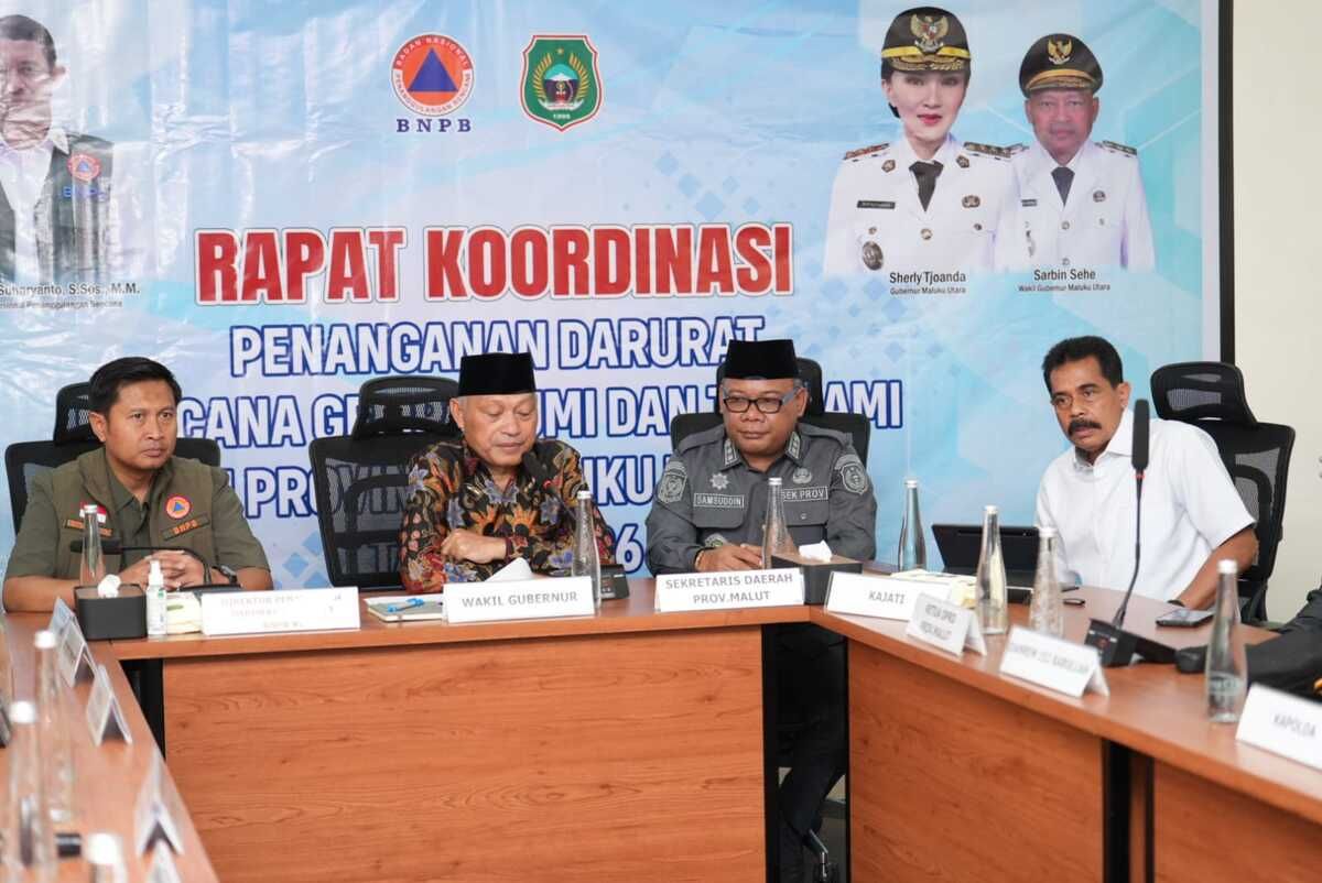 Wagub Sarbin Sehe Pimpin Koordinasi Tanggap Darurat Gempa dan Penanganan Konflik Sosial