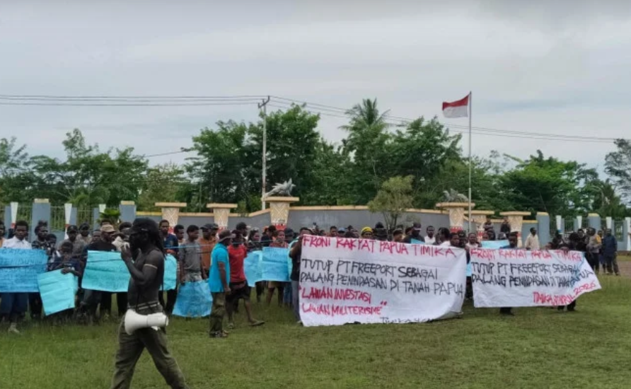 Aksi FRP Di Mimika Menguat, Tuntut Penutupan Freeport Dan Evaluasi Otsus Papua