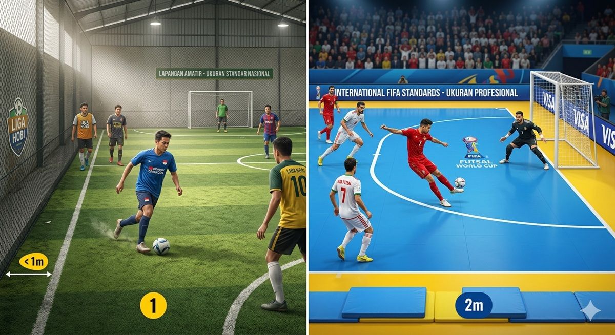 Beda Kelas! Membedah Standar Ukuran Lapangan Futsal Internasional vs Komersial