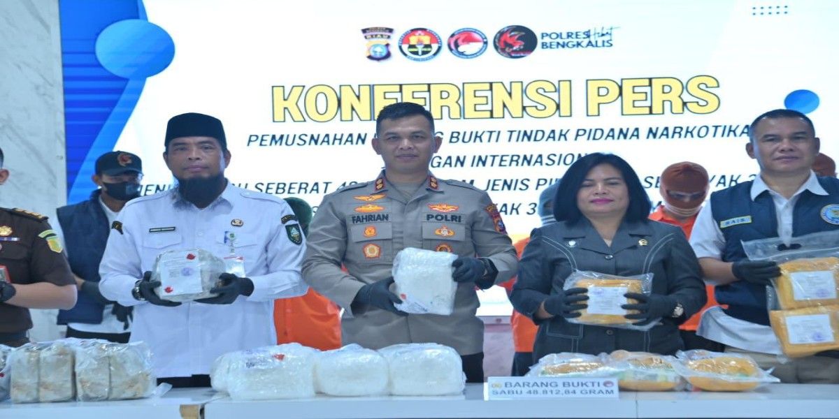 Pemusnahan Narkoba Besar-besaran di Bengkalis, Nilai Capai Rp64,5 Miliar