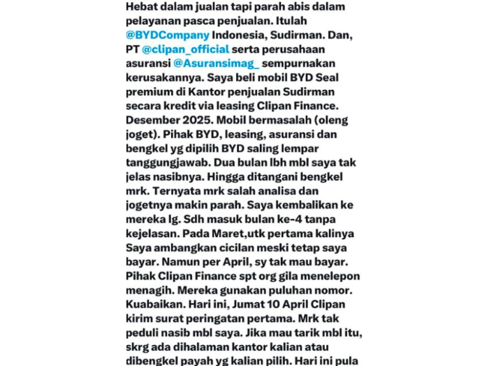 Politikus Ini Nyesel Beli BYD Seal hingga Setop Bayar Cicilan, Ini Alasannya