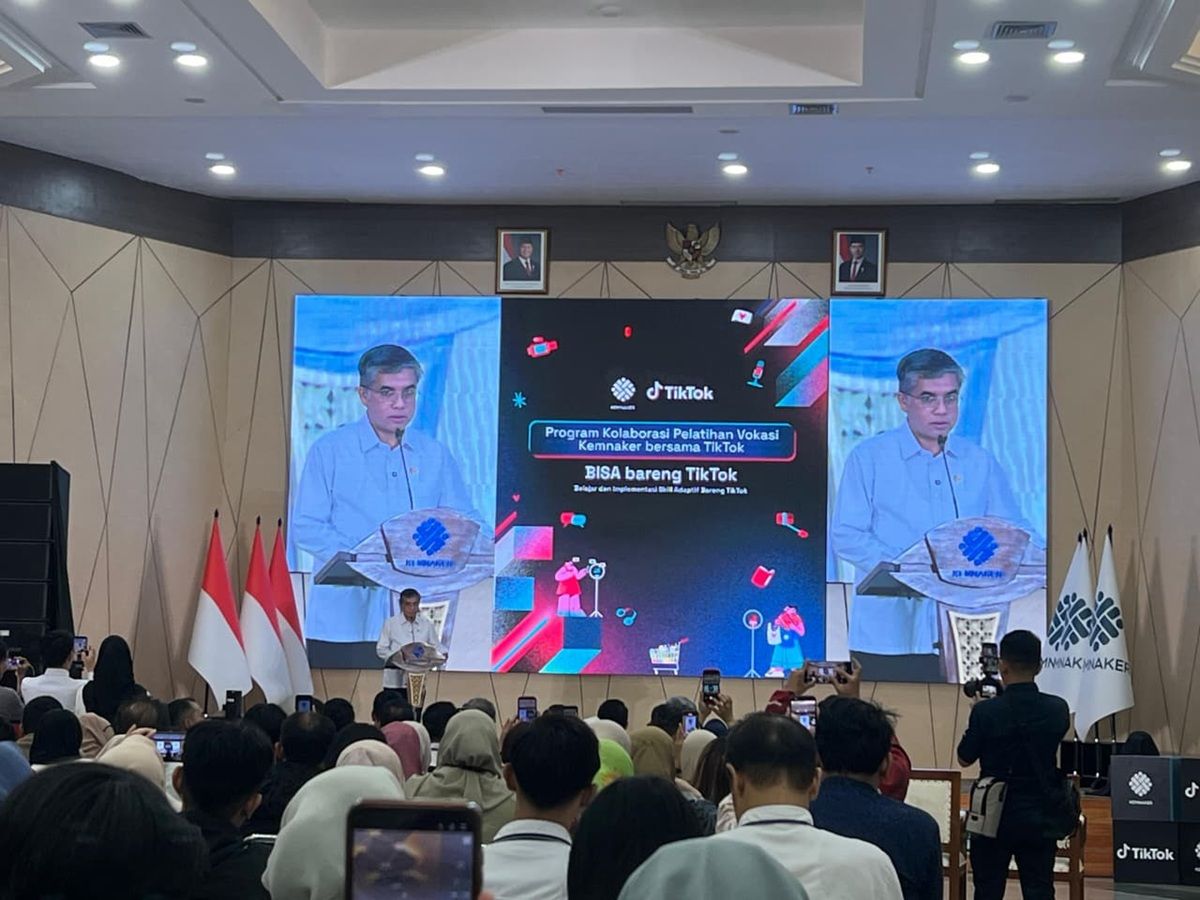 Kolabs Bareng TikTok, Kemnaker Gelar Program Kolaborasi Pelatihan Skill