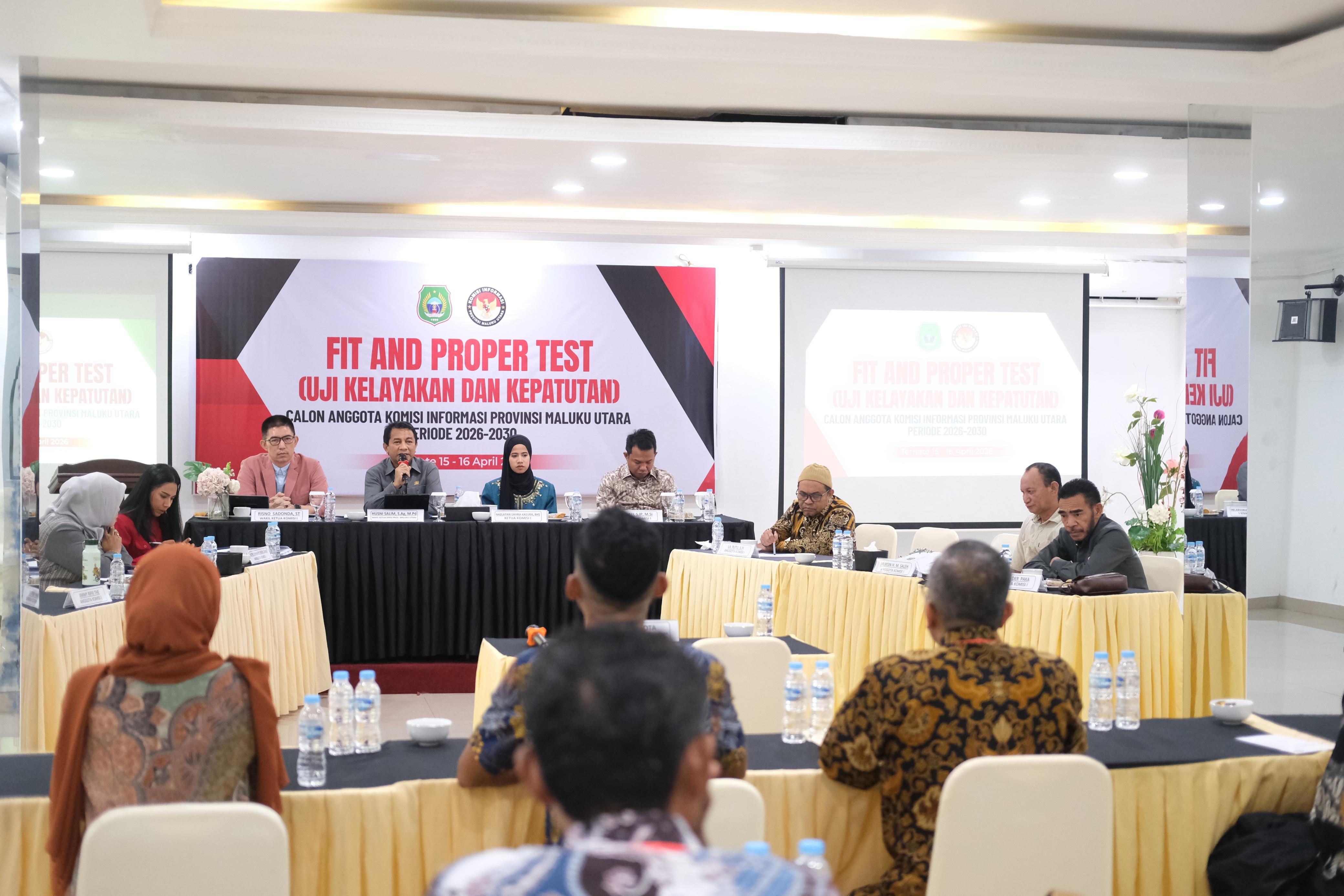 DPRD Malut Uji Kelayakan 10 Calon Komisioner KI Periode 2025–2029