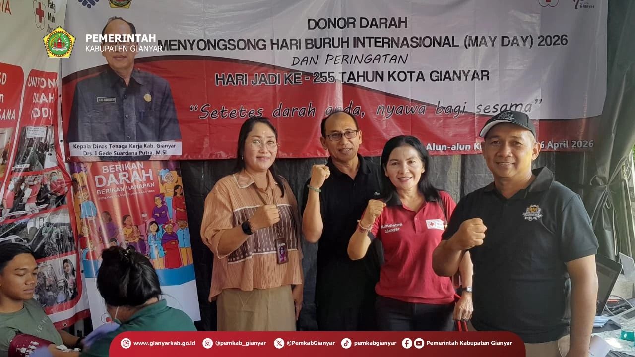 May Day Gianyar 2026: Donor Darah Jadi Simbol Solidaritas Pekerja dan Perusahaan
