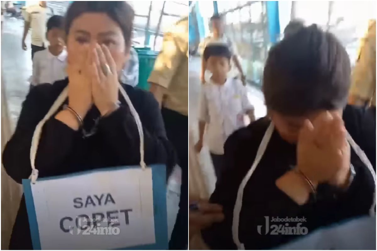 Viral! Wanita Diarak Warga Usai Tertangkap Mencuri iPhone di Jakpus