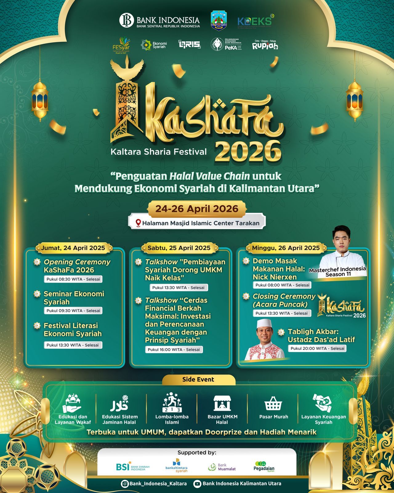 BI Kaltara Undang Das’ad Latif Isi Tabligh Akbar KASHAFA 2026