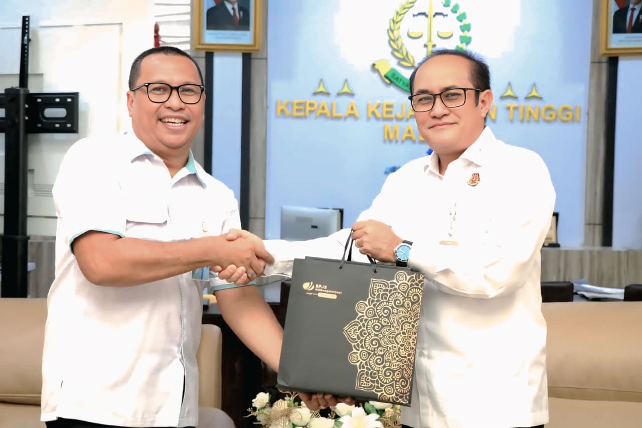 Kajati Maluku Rudy Irmawan Teriman Kunjungan Silahturahmi Kepala BPJS Ketenagakerjaan