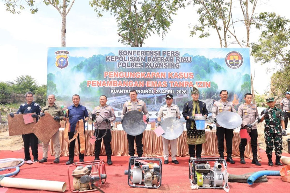 Hingga April 2026, Polda Riau Bongkar 29 Kasus Tambang Emas Ilegal