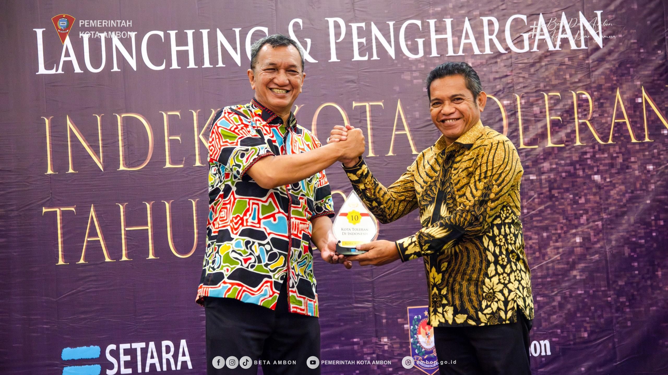 Ambon Masuk 10 Besar Kota Toleran Indonesia Versi SETARA Institute 2025